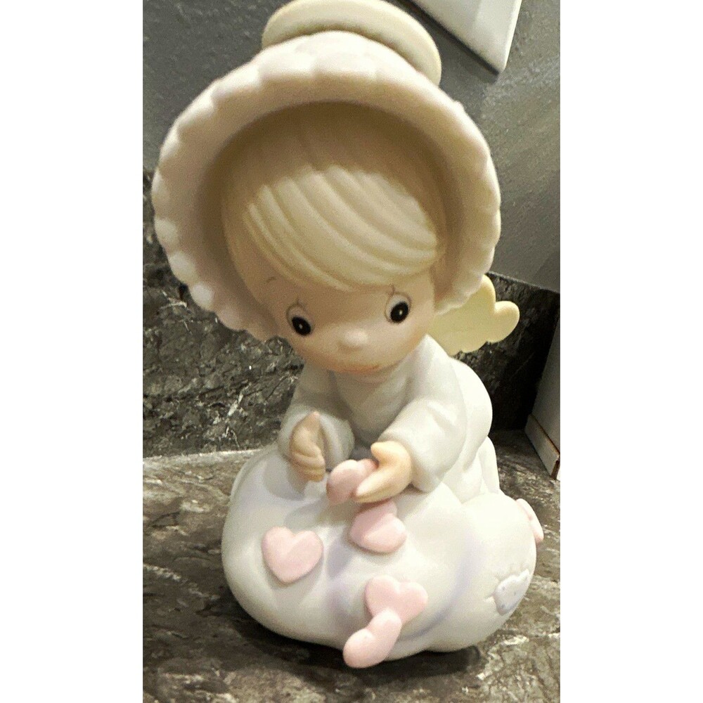 Precious Moments "Sending You My Love" Angel Porcelain Figurine 1987
